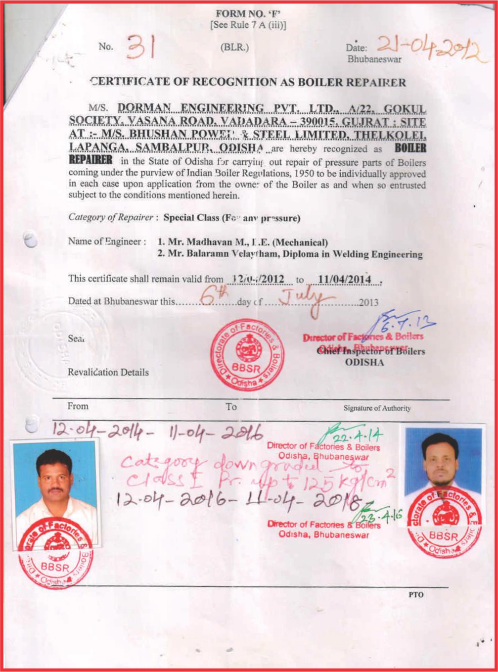 certificates