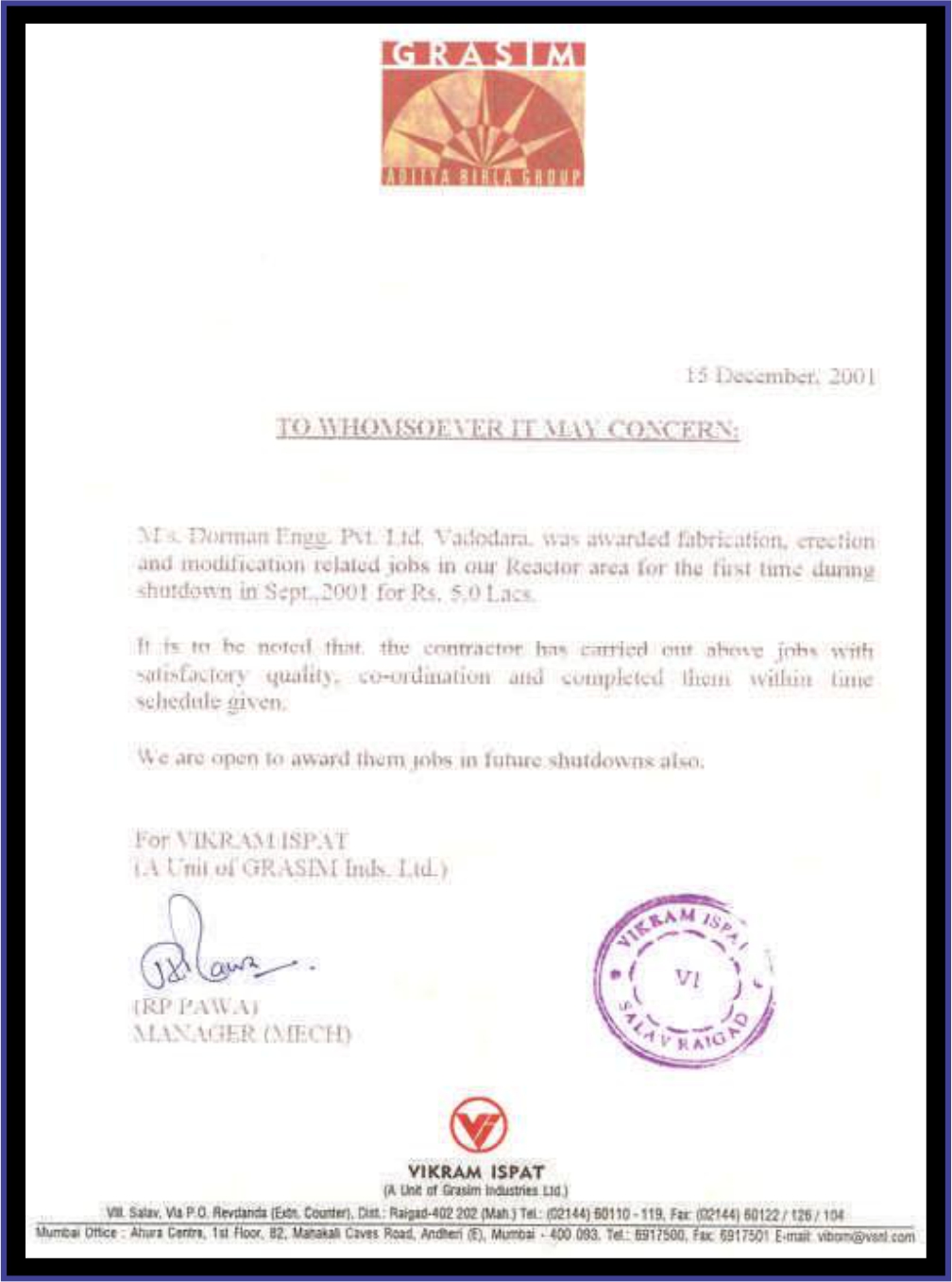 certificates