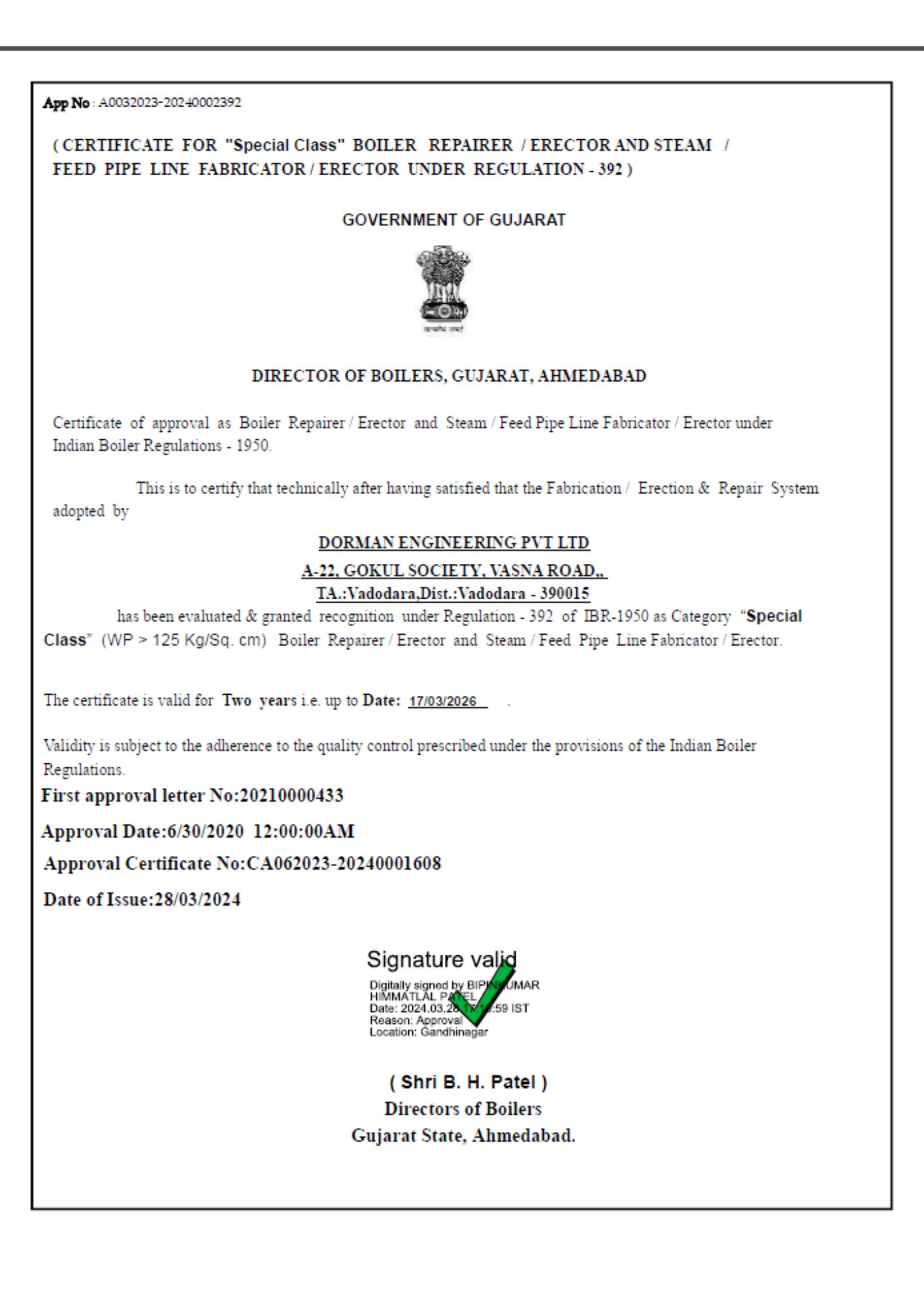 certificates